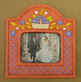 Mexican Ceramic Hand Painted Picture Frames